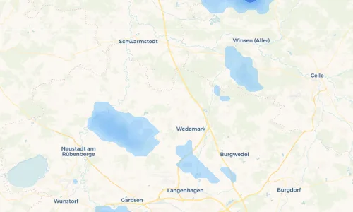 Regenradar Vorschaubild - Aktuelle Niederschläge in Bennemühlen und Umgebung