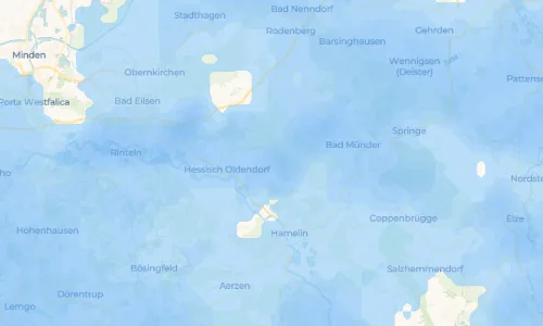 Regenradar Vorschaubild - Aktuelle Niederschläge in Bensen und Umgebung