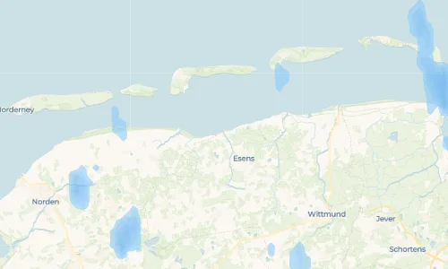 Regenradar-Vorschau: aktuelle Niederschläge in Bensersiel und Umgebung