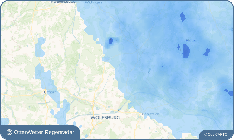 Wetter-Widget-Vorschau mit Vorhersagedaten für Bergfeld