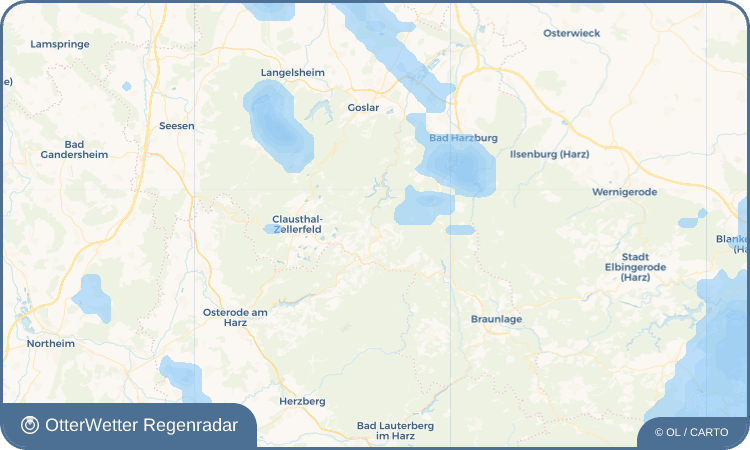 OtterWetter Regenradar-Widget Bergstadt Altenau