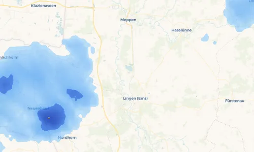 Regenradar Vorschaubild - Aktuelle Niederschläge in Biene und Umgebung