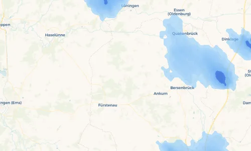 Regenradar Vorschaubild - Aktuelle Niederschläge in Bippen und Umgebung