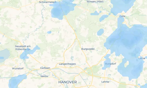 Regenradar Bissendorf-Wietze: aktuelle Niederschläge in Bissendorf-Wietze und Umgebung, Stand 22. Oktober 2026 um 12:00 Uhr