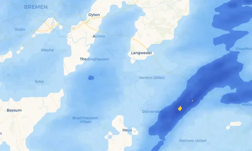 Regenradar Vorschaubild - Aktuelle Niederschläge in Blender und Umgebung
