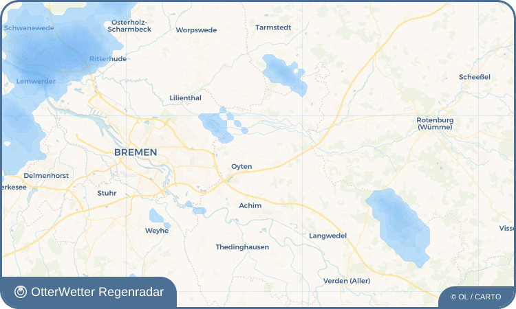 OtterWetter Regenradar-Widget Bockhorster Mühlentor