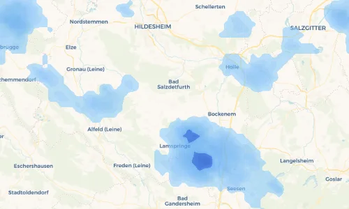 Regenradar Vorschaubild - Aktuelle Niederschläge in Bodenburg und Umgebung