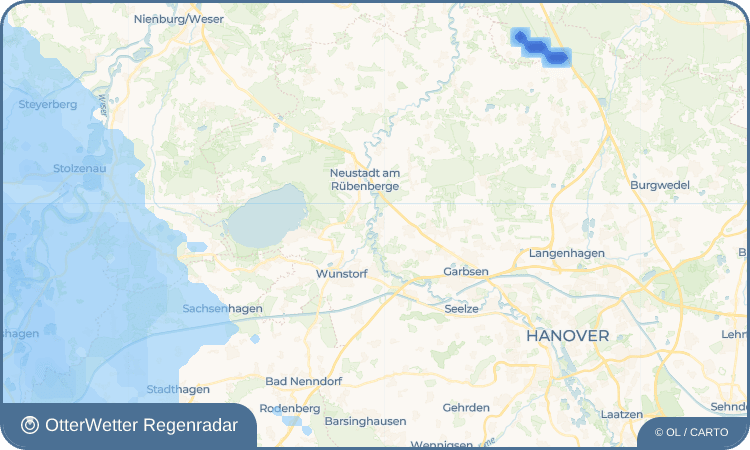 OtterWetter Regenradar-Widget Bordenau