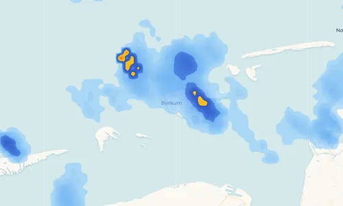 Regenradar Vorschaubild - Aktuelle Niederschläge in Borkum und Umgebung