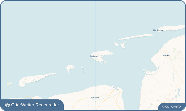 Widget-Vorschau für Borkum Wetter-Widget-Vorschau mit Vorhersagedaten für Borkum