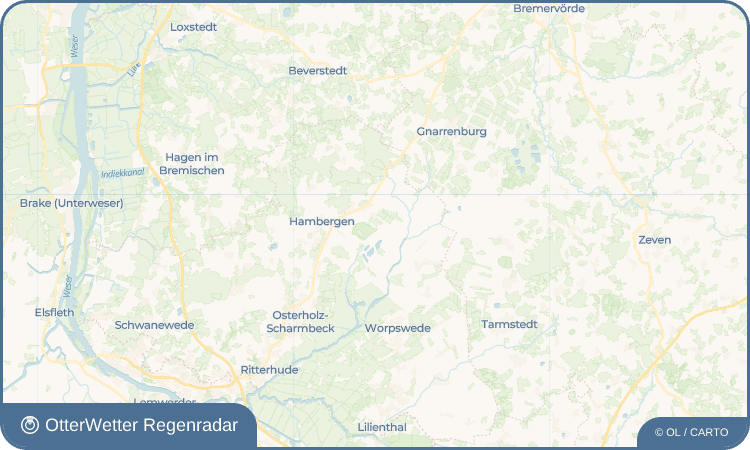 OtterWetter Regenradar-Widget Bornreihe