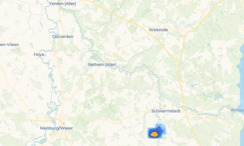 Regenradar-Vorschau: aktuelle Niederschläge in Bosse und Umgebung