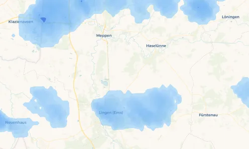 Regenradar Vorschaubild - Aktuelle Niederschläge in Bramhar und Umgebung