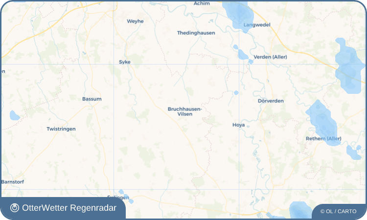 OtterWetter Regenradar-Widget Bruchhausen-Vilsen