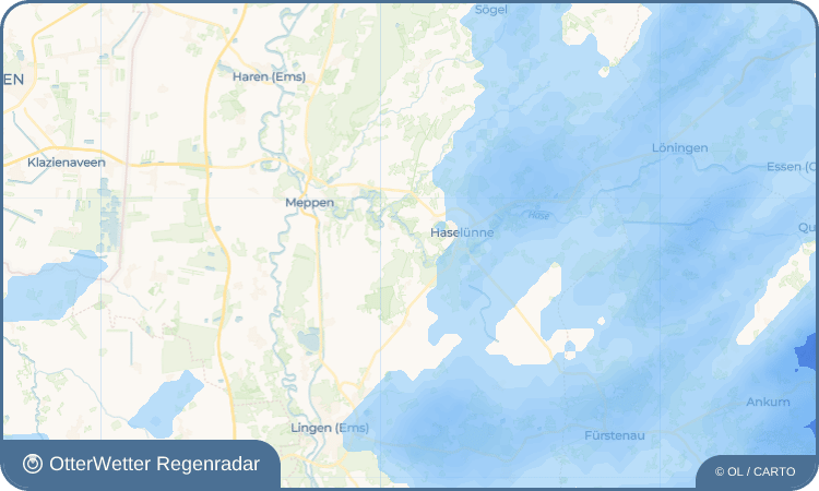 OtterWetter Regenradar-Widget Bückelte