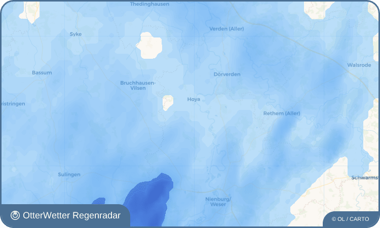 OtterWetter Regenradar-Widget Bücken
