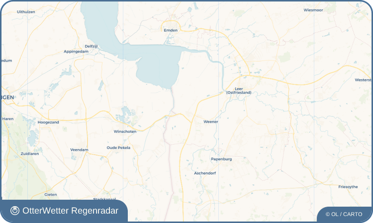 Widget-Vorschau für Bunde Wetter-Widget-Vorschau mit Vorhersagedaten für Bunde