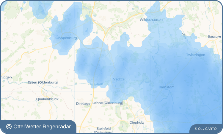 Wetter-Widget-Vorschau mit Vorhersagedaten für Calveslage