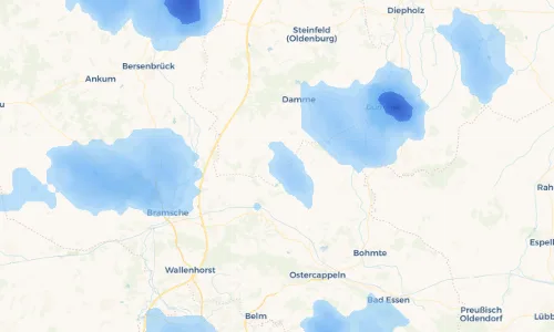 Regenradar Vorschaubild - Aktuelle Niederschläge in Campemoor und Umgebung