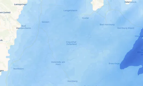Regenradar Vorschaubild - Aktuelle Niederschläge in Clausthal-Zellerfeld und Umgebung