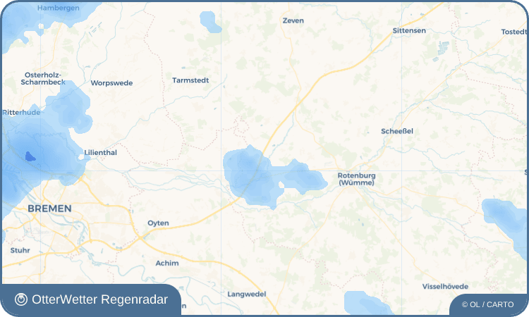 OtterWetter Regenradar-Widget Clüversborstel