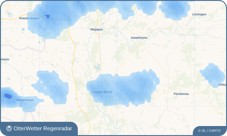 OtterWetter Regenradar-Widget Clusorth-Bramhar