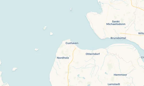 Regenradar Vorschaubild - Aktuelle Niederschläge in Cuxhaven und Umgebung
