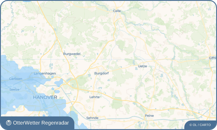 OtterWetter Regenradar-Widget Dachtmissen