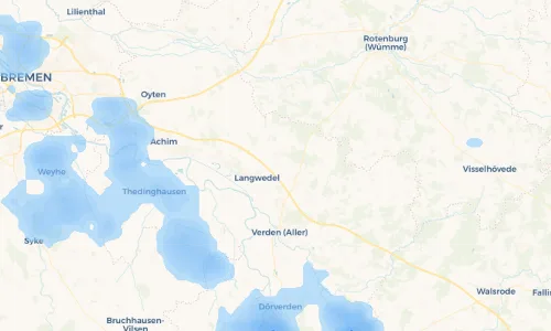 Regenradar-Vorschau: aktuelle Niederschläge in Dahlbrügge und Umgebung
