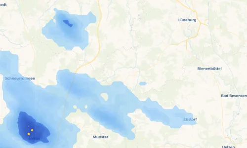 Regenradar Vorschaubild - Aktuelle Niederschläge in Dehnsen und Umgebung