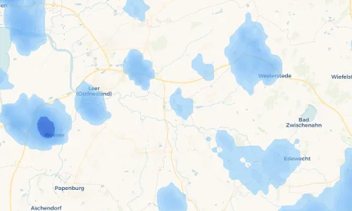 Regenradar Vorschaubild - Aktuelle Niederschläge in Detern und Umgebung