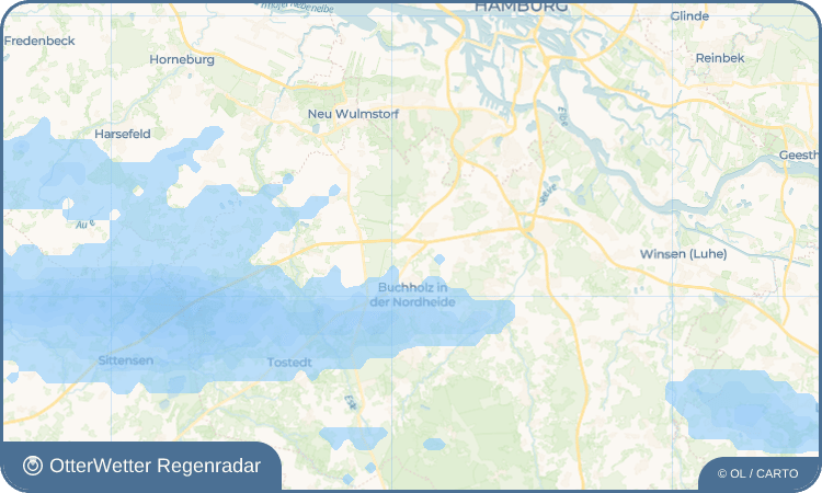 OtterWetter Regenradar-Widget Dibbersen