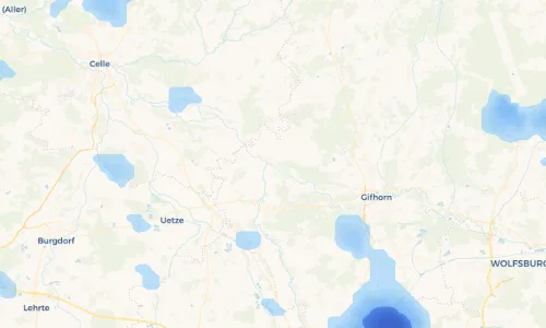 Regenradar-Vorschau: aktuelle Niederschläge in Dieckhorst und Umgebung