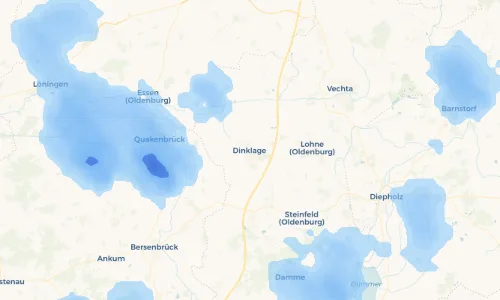 Regenradar Vorschaubild - Aktuelle Niederschläge in Dinklage und Umgebung