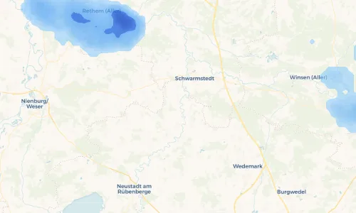 Regenradar-Vorschau: aktuelle Niederschläge in Dinstorf und Umgebung