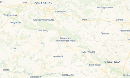 Regenradar Vorschaubild - Aktuelle Niederschläge in Dissen am Teutoburger Wald und Umgebung