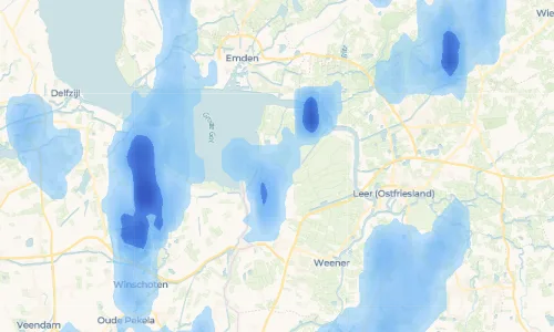 Regenradar Vorschaubild - Aktuelle Niederschläge in Ditzumerverlaat und Umgebung