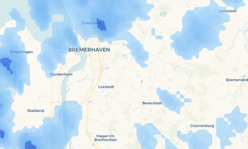 Regenradar Vorschaubild - Aktuelle Niederschläge in Donnern und Umgebung