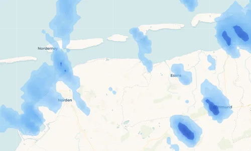 Regenradar Vorschaubild - Aktuelle Niederschläge in Dornum und Umgebung