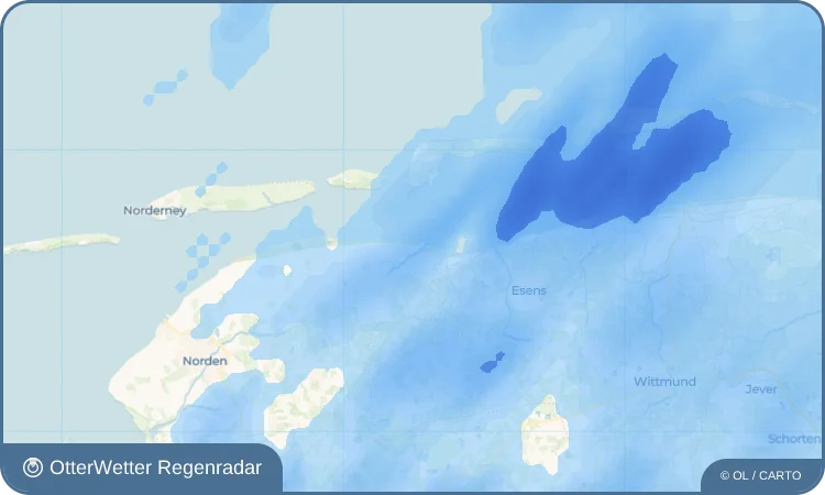 Wetter-Widget-Vorschau mit Vorhersagedaten für Dornumersiel