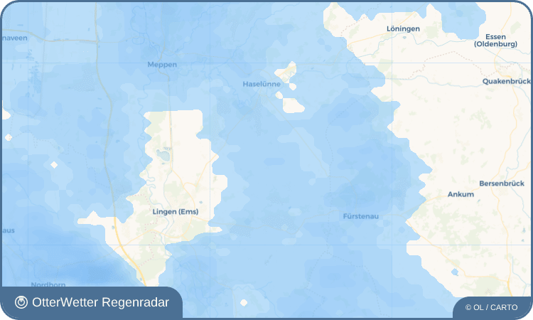 Wetter-Widget-Vorschau mit Vorhersagedaten für Drope
