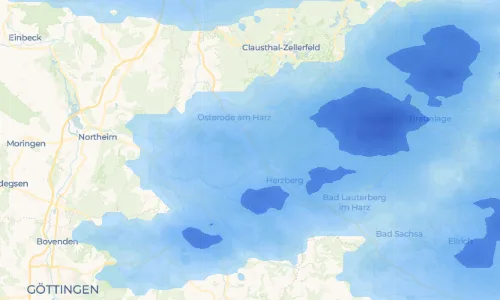 Regenradar-Vorschau: aktuelle Niederschläge in Düna und Umgebung