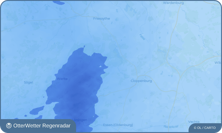 OtterWetter Regenradar-Widget Dwergte