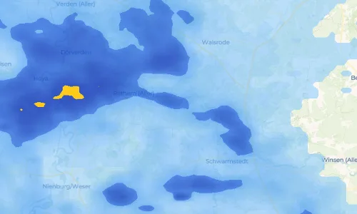 Regenradar-Vorschau: aktuelle Niederschläge in Eilte und Umgebung