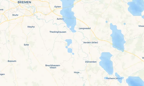 Regenradar Vorschaubild - Aktuelle Niederschläge in Einste und Umgebung