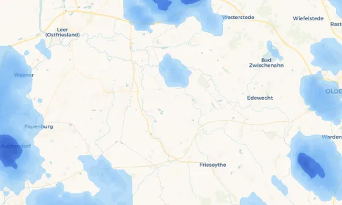 Regenradar Vorschaubild - Aktuelle Niederschläge in Elisabethfehn und Umgebung