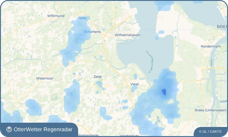 Widget-Vorschau für Ellenserdammersiel Wetter-Widget-Vorschau mit Vorhersagedaten für Ellenserdammersiel