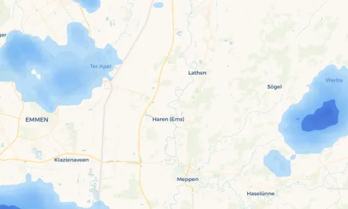Regenradar Vorschaubild - Aktuelle Niederschläge in Emen und Umgebung