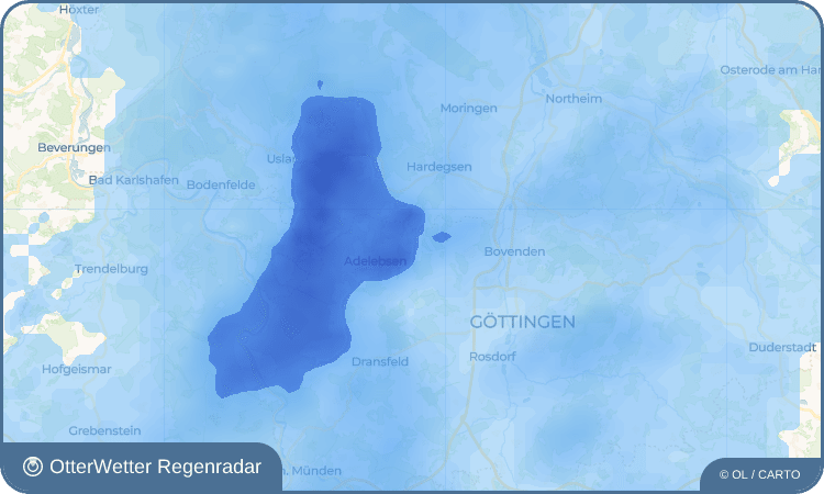 OtterWetter Regenradar-Widget Erbsen