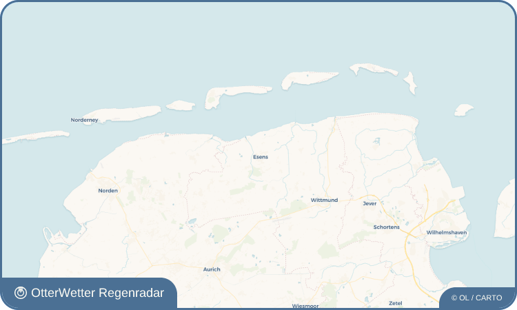 Widget-Vorschau für Esens Wetter-Widget-Vorschau mit Vorhersagedaten für Esens